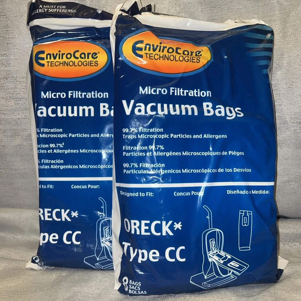 EnviroCare Micro Filtration Vacuum Cleaner Bags for Oreck Type CC/XL Lot Of 2